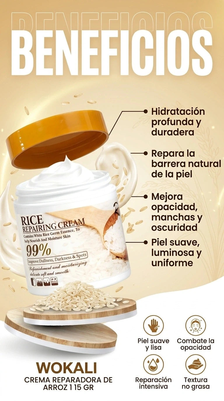 Crema Reparadora Rice 115 Gr Wokali
